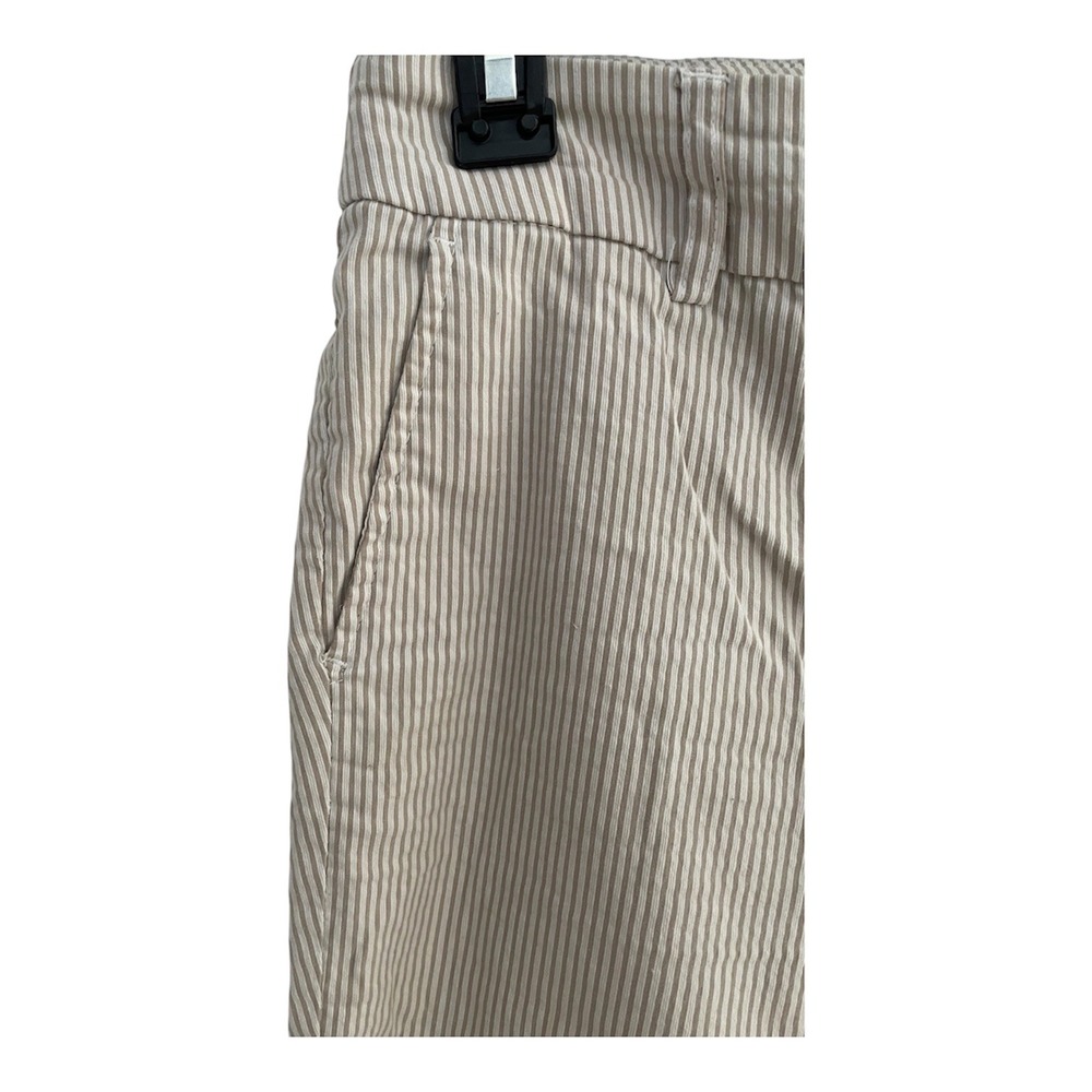 Lila Rose Women Tan White Striped Ankle Pants Cropped Pinstripe Trousers Size 2 - Picture 4 of 6